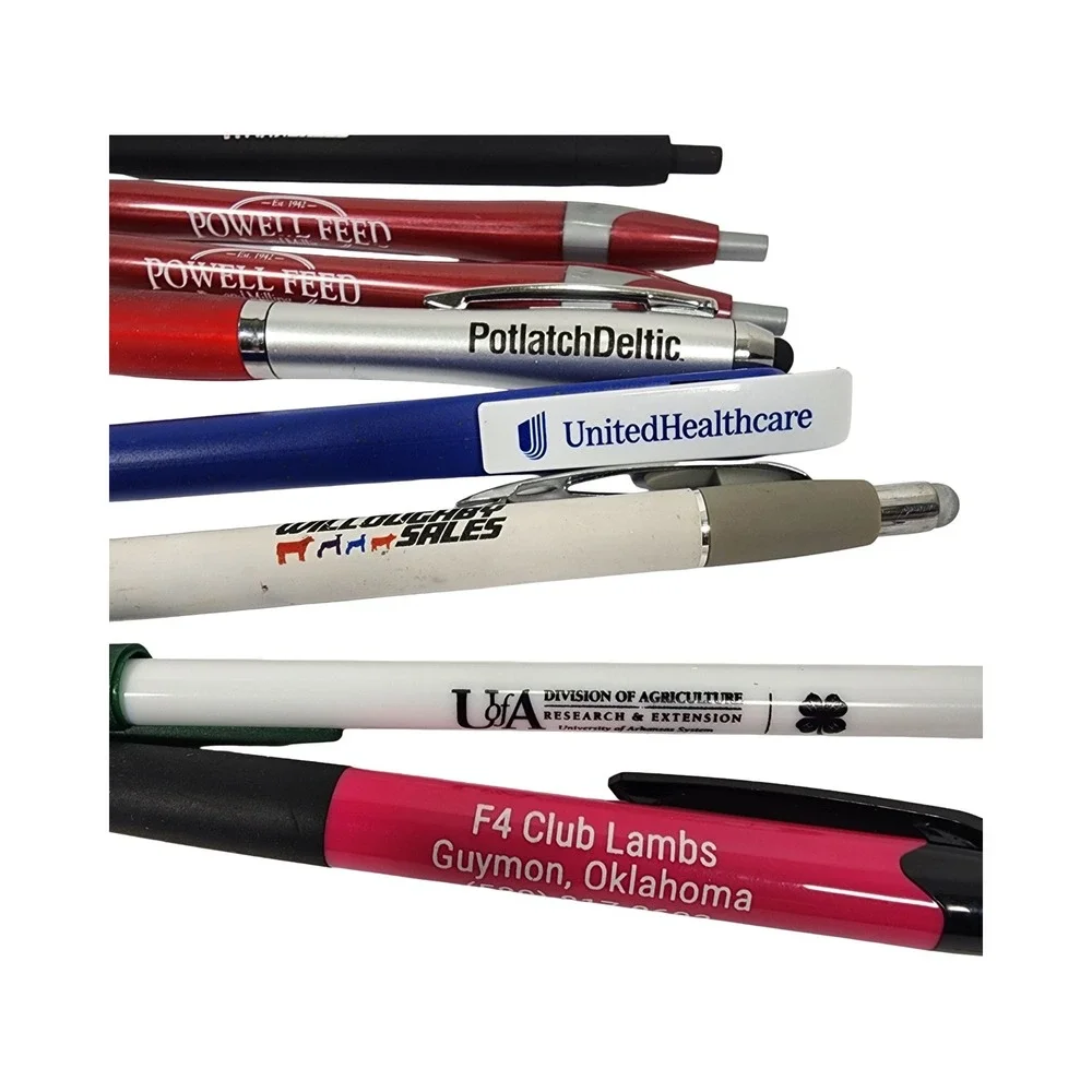 Lot of 8 Promotional Pens United Healthcare Powell Feed PotlatchDeltic F4